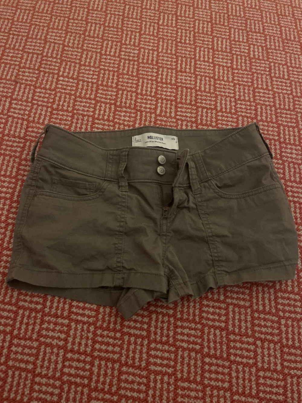 Hollister Army Green Denim Mini shorts
